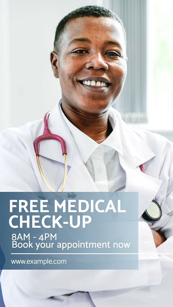 Medical checkup  Instagram story template, editable text