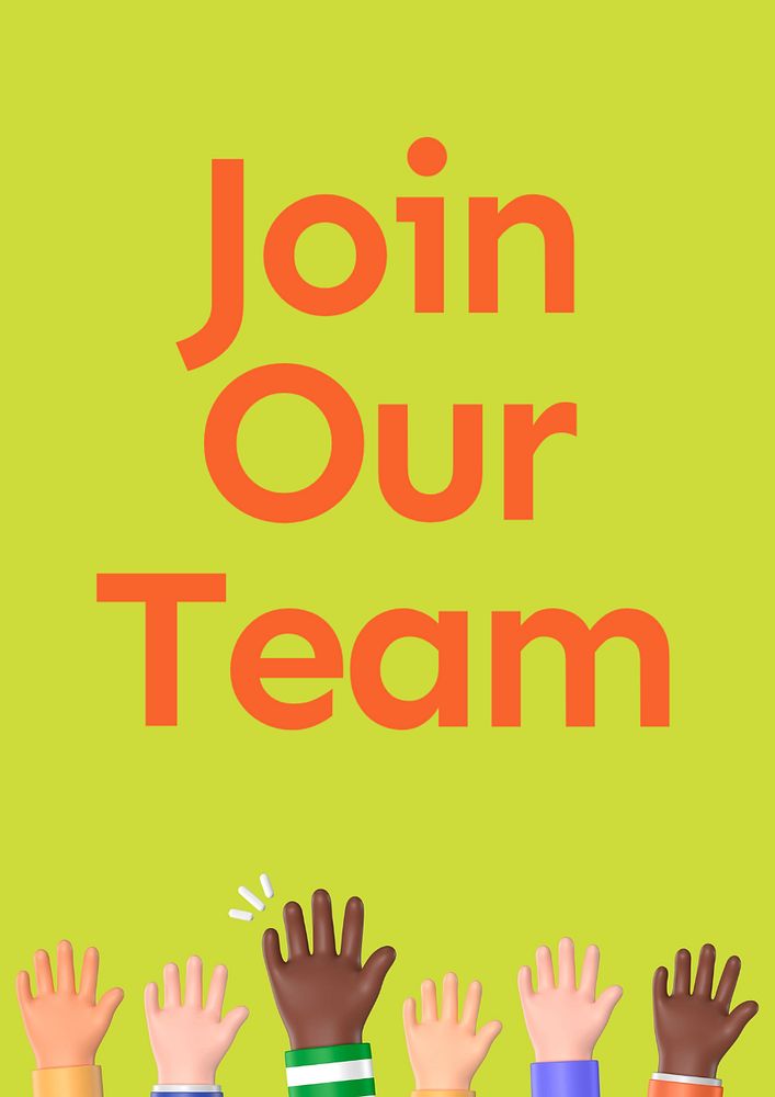 Join our team poster template, editable text and design