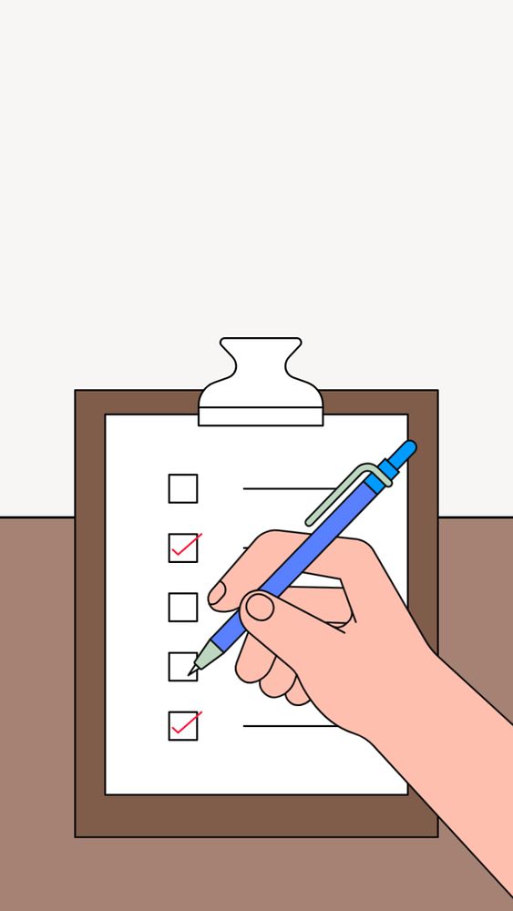 To do list iPhone wallpaper, hands writing illustration, editable design