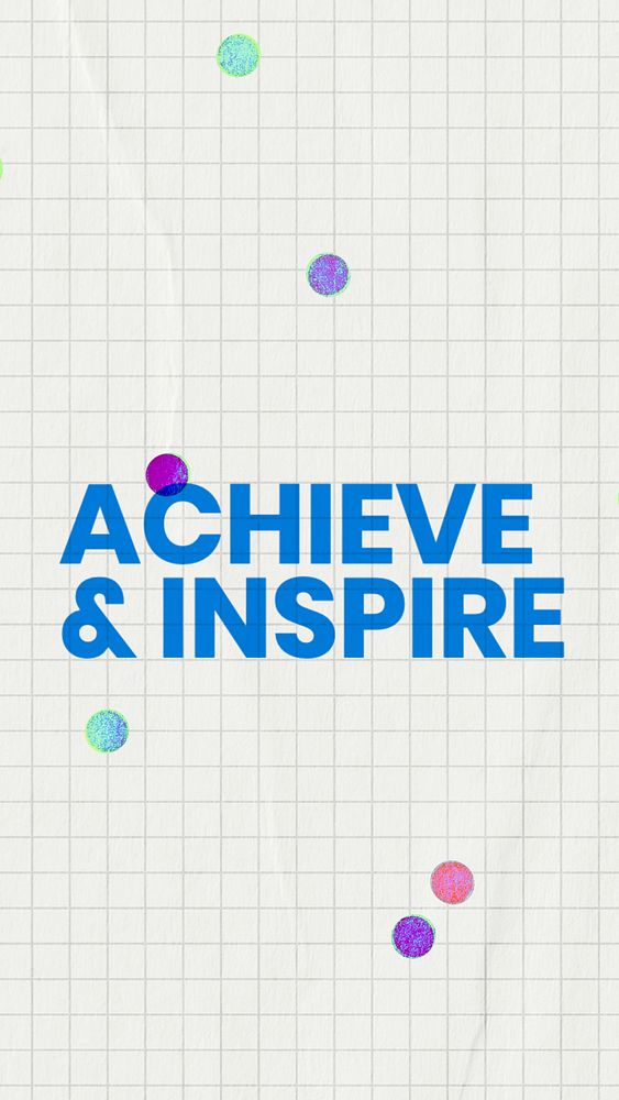 Achieve & inspire Instagram story template, editable text