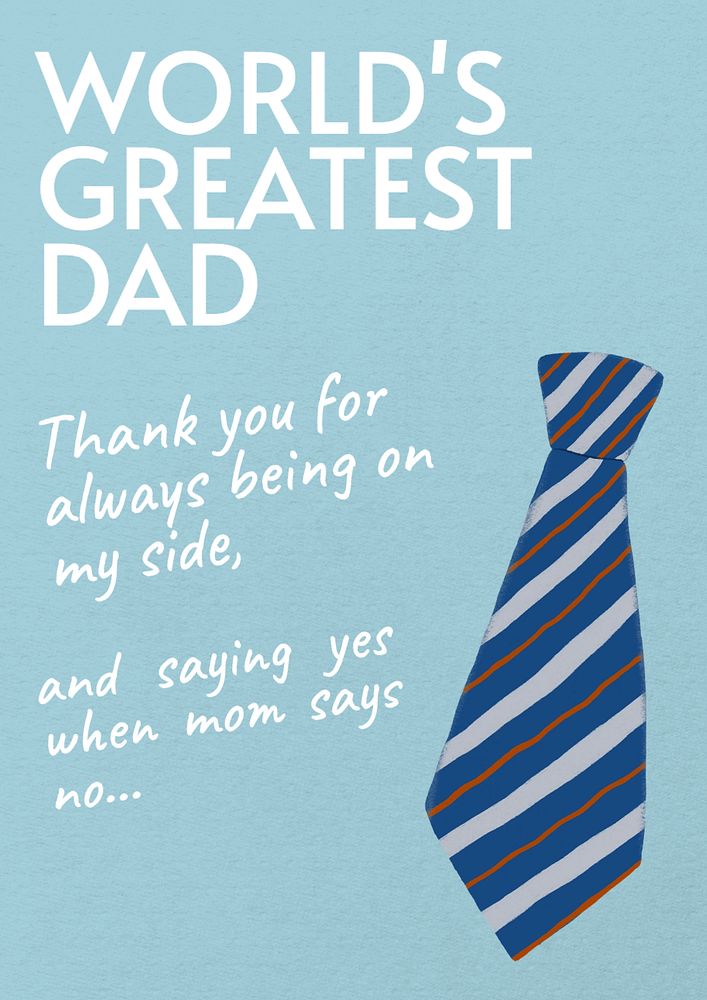 Father's day   poster template, editable text and design