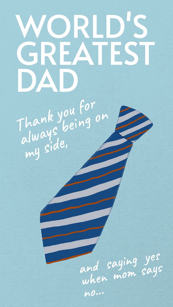 Father's day  Instagram story template, editable text