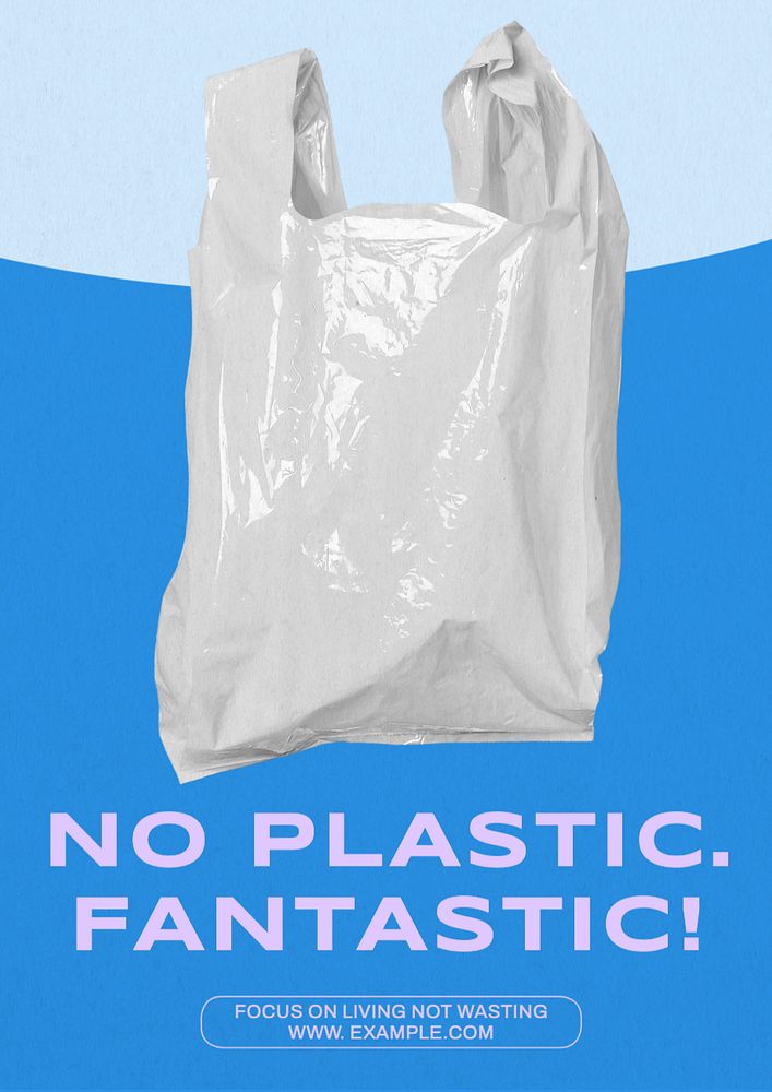 Not plastic poster template, editable text and design