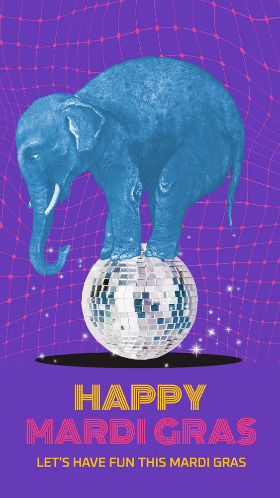 Carnival Day Instagram story template, editable text