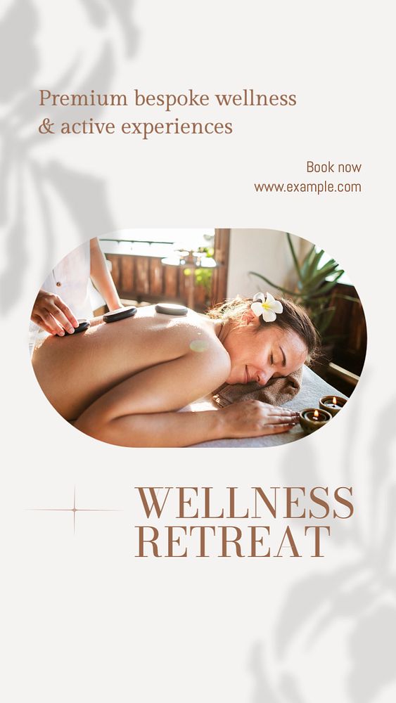 Wellness retreat  Instagram story template, editable text