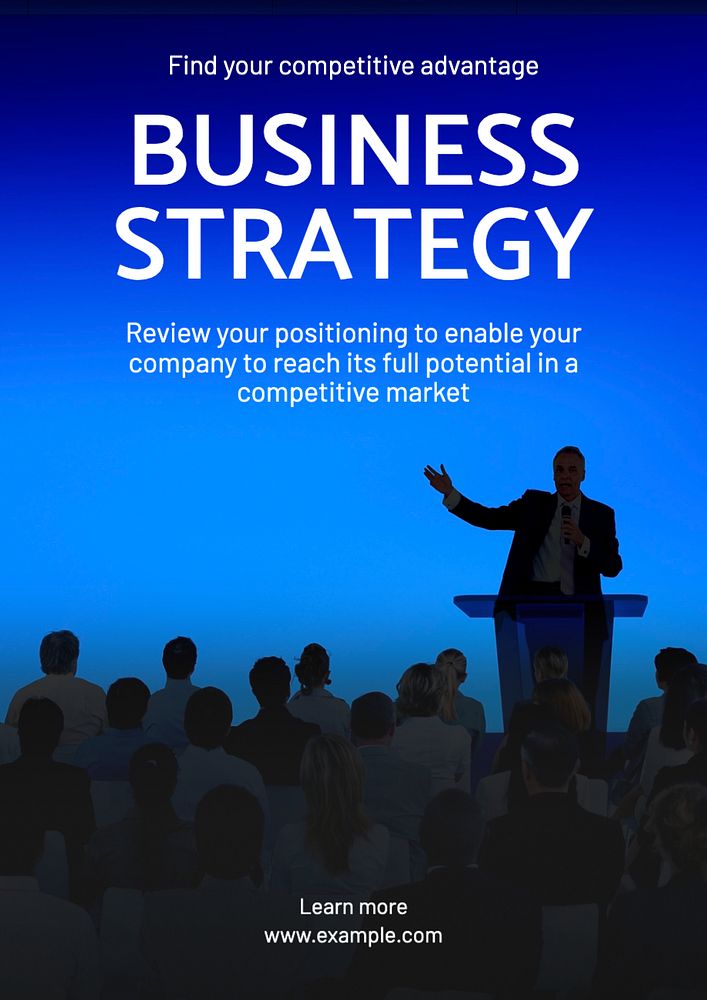 Business strategy  poster template, editable text and design