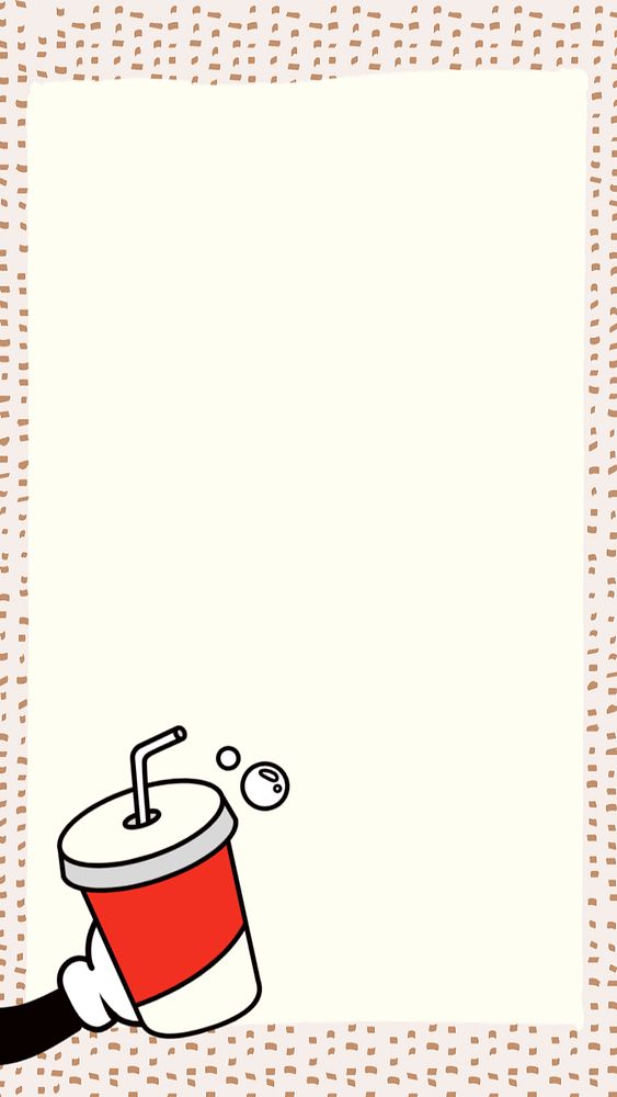 Beige abstract frame iPhone wallpaper, retro cartoon illustration, editable design