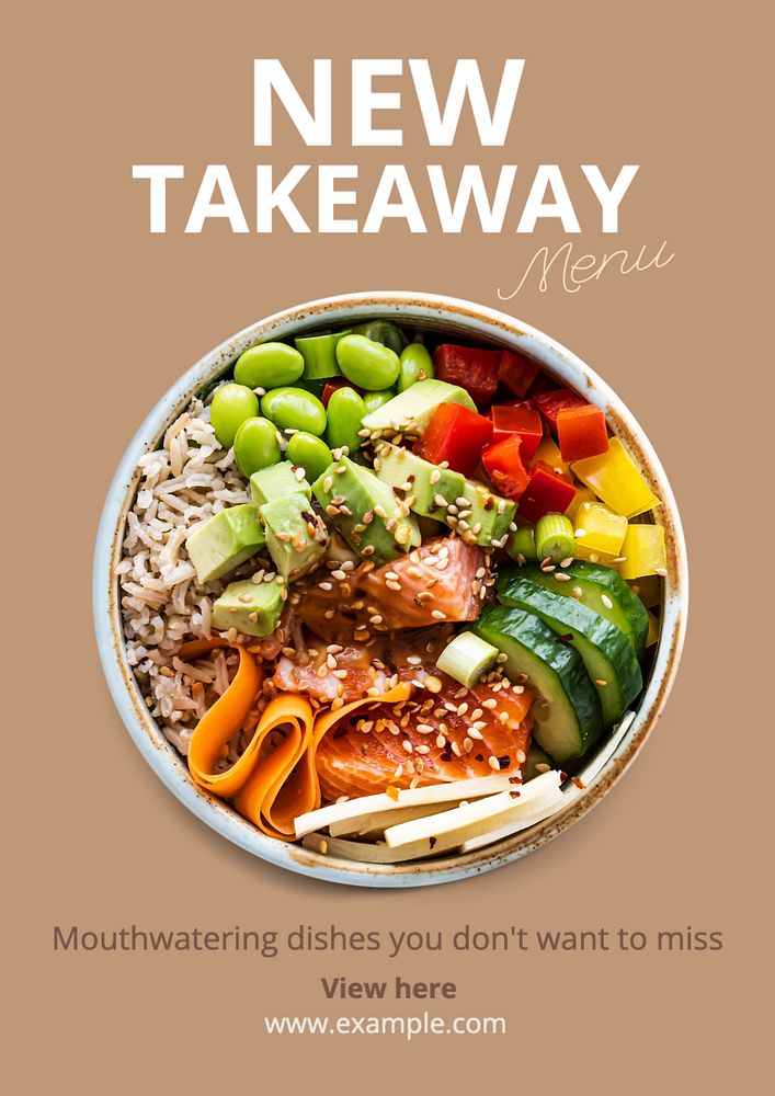 New takeaway menu   poster template, editable text and design