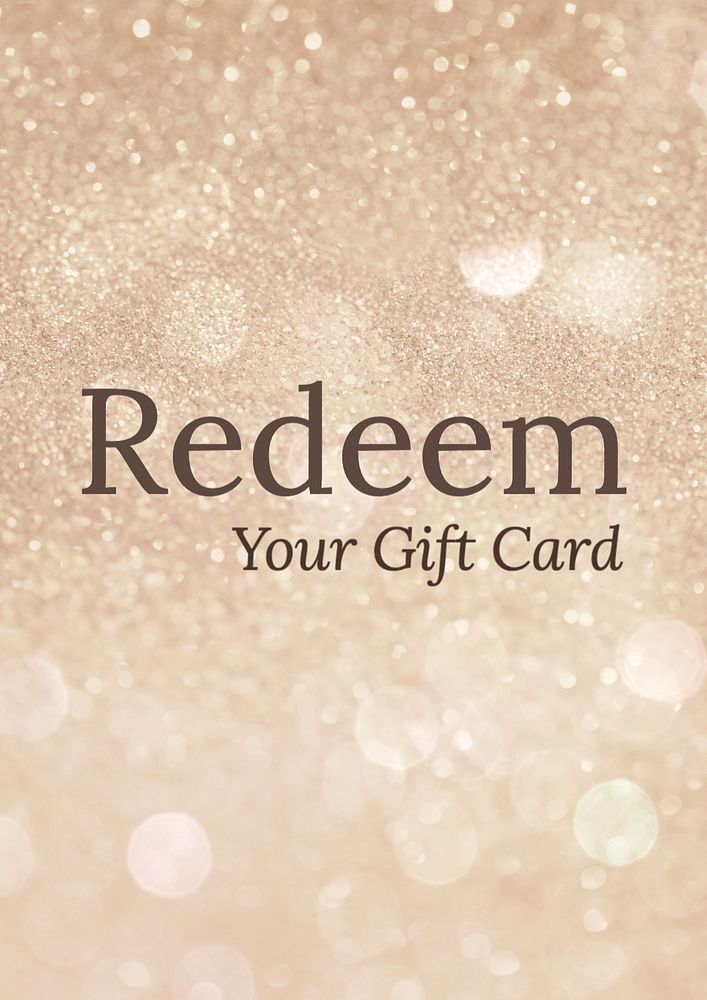 Gift card poster template, editable text and design