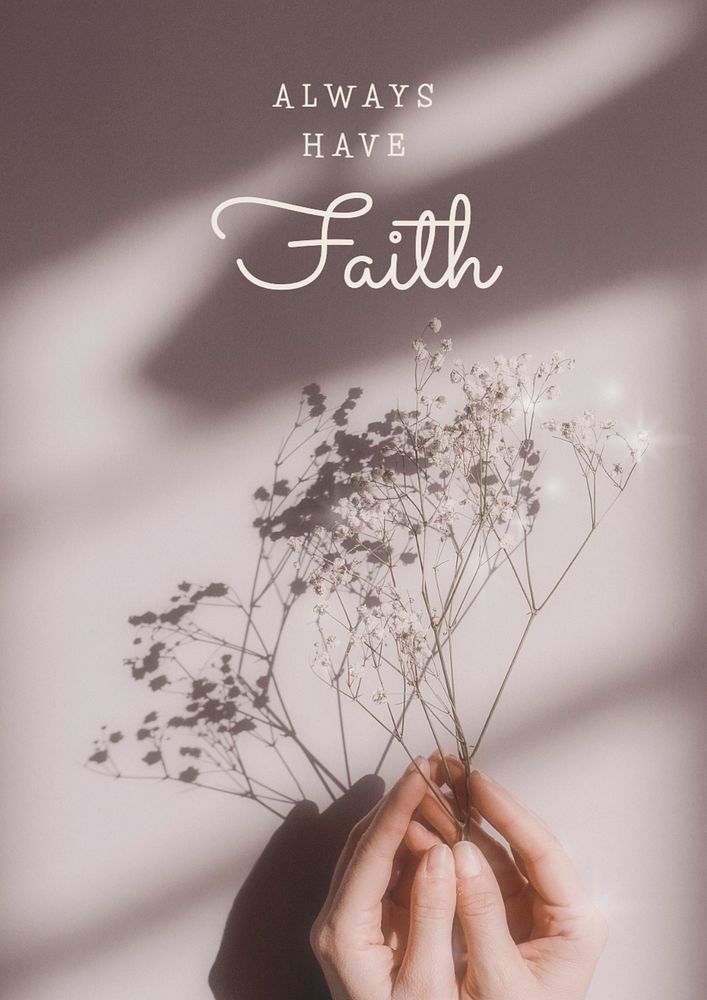 Faith  poster template, editable text and design