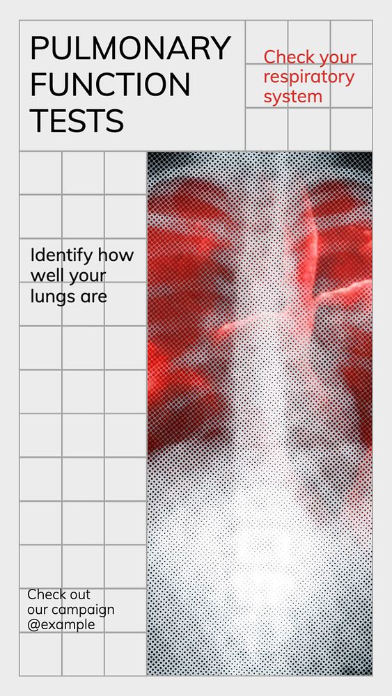 Lungs check-up  Instagram story template, editable text