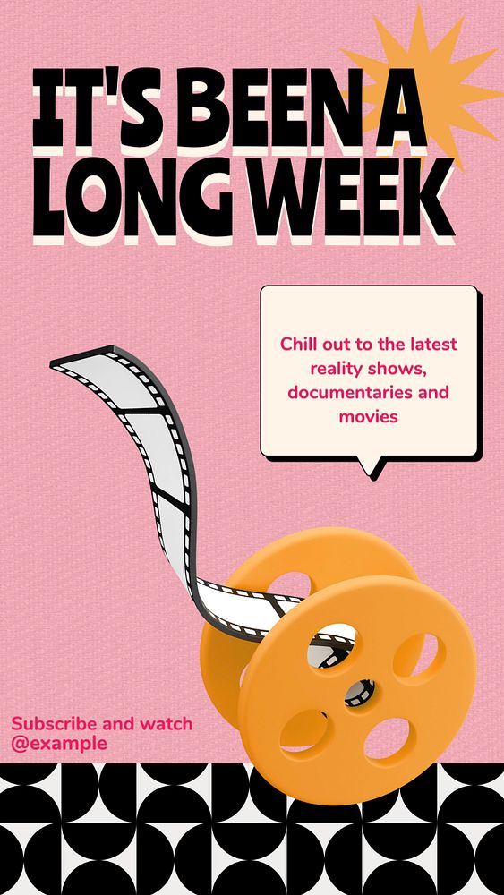 Long week  Instagram story template, editable text