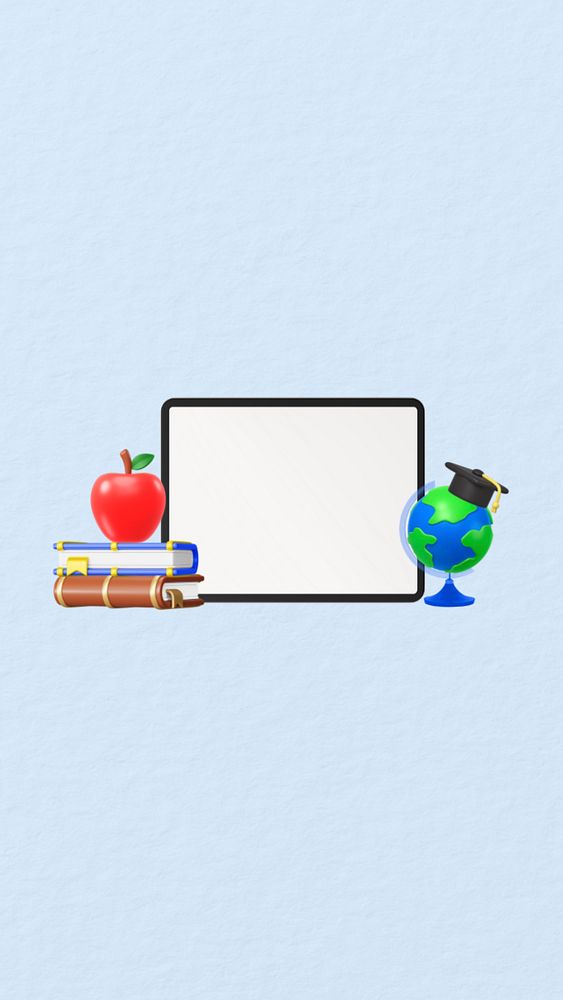 3D online education, element editable illustration