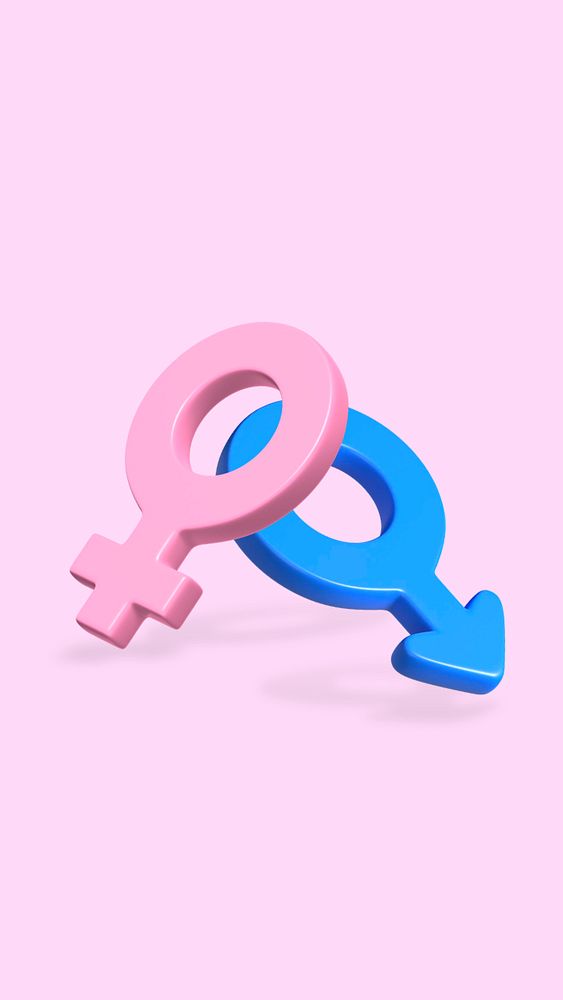 3D gender symbol, element editable illustration