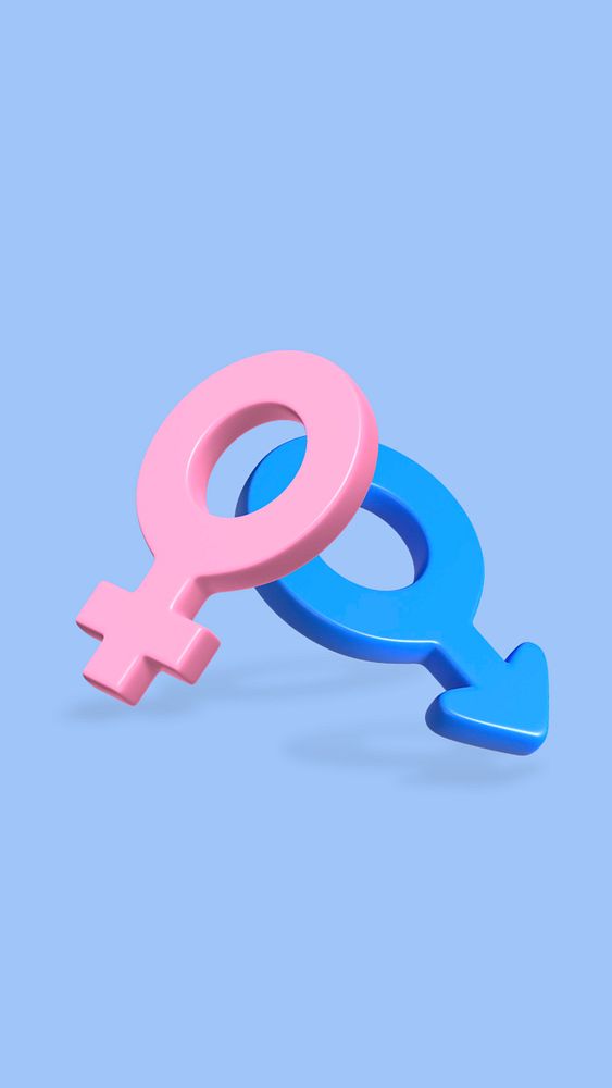 3D gender symbol, element editable illustration