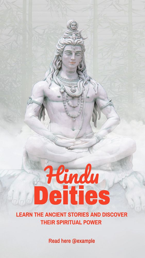 Hindu deities Instagram story template, editable text