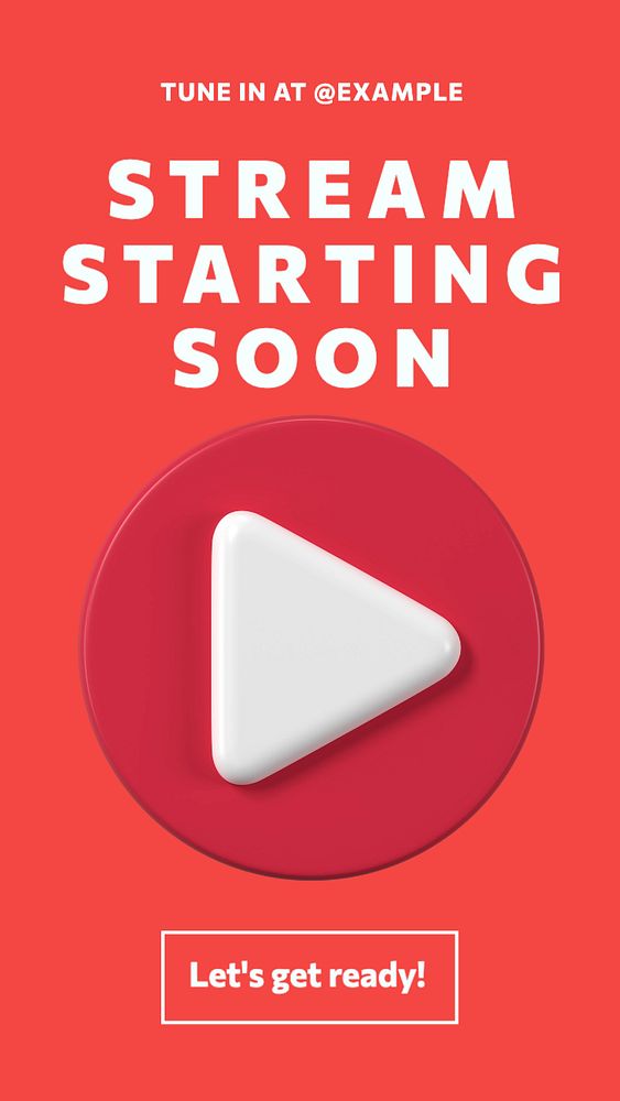 Streaming soon  Instagram story template, editable text