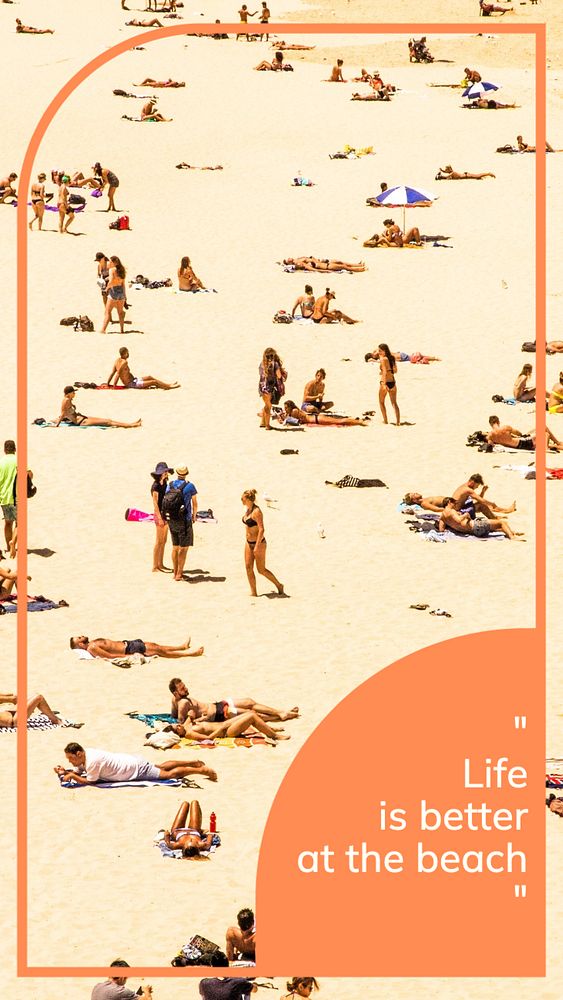 Beach  Instagram story template, editable text