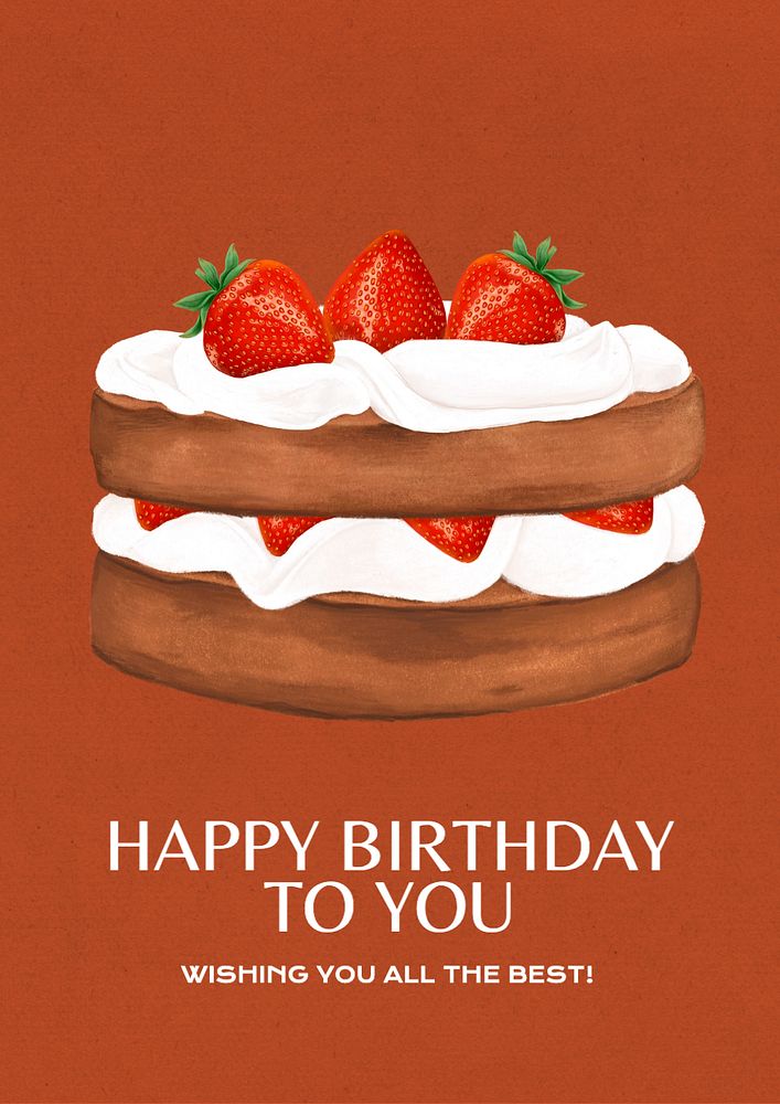 Happy birthday   poster template, editable text and design