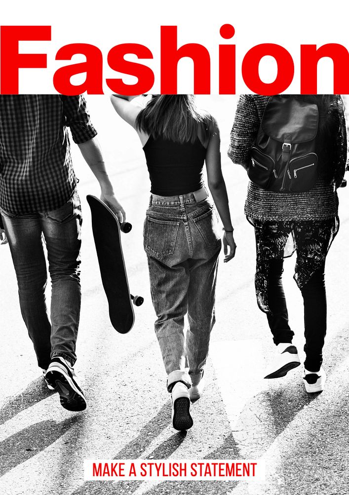 Fashion statement  poster template, editable text and design