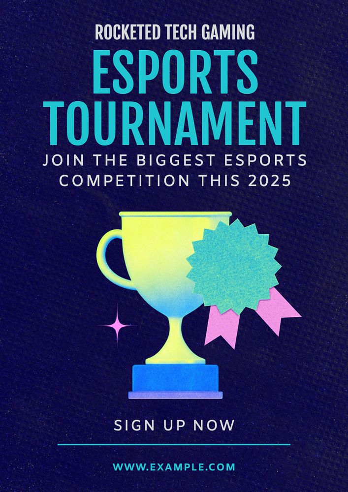 Esports   poster template, editable text and design
