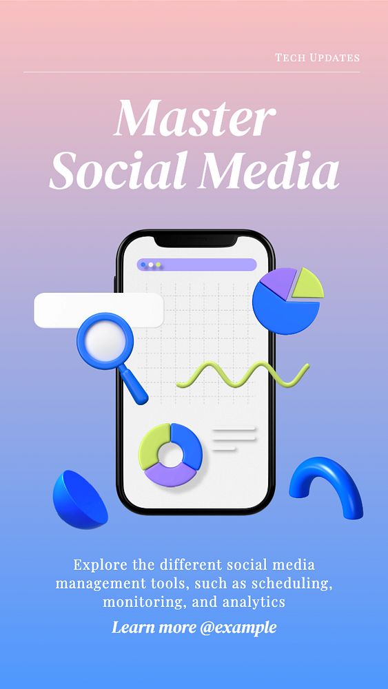 Social media Instagram story template, editable text