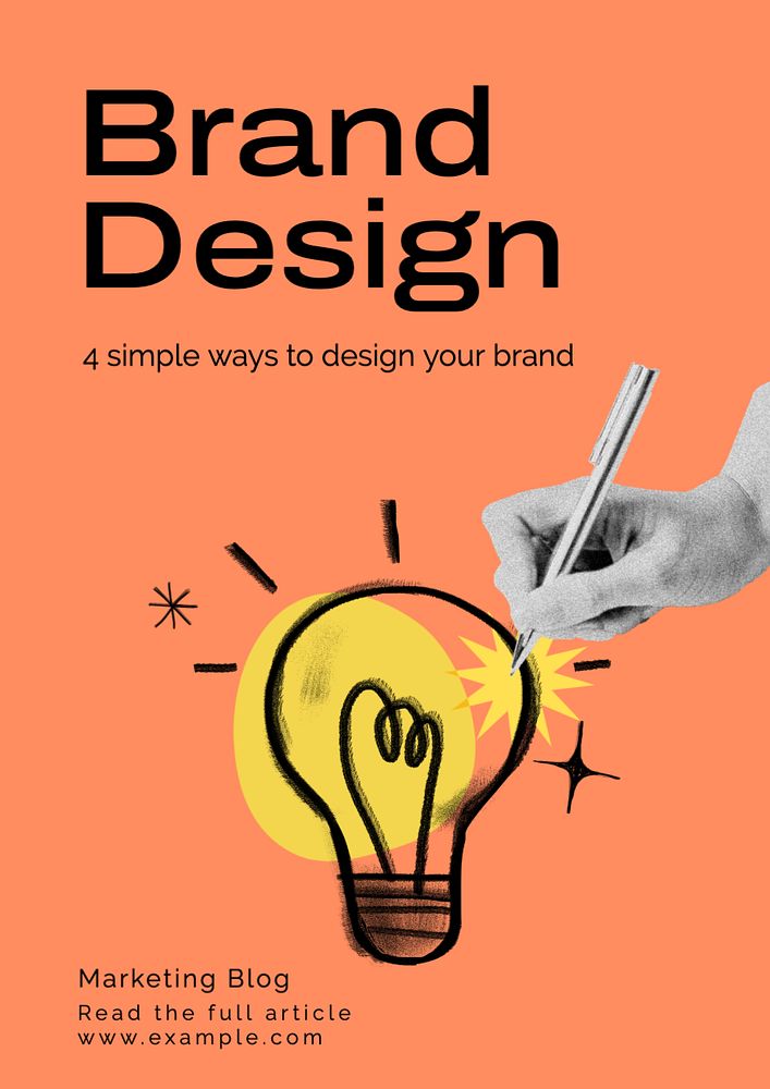 Brand design poster template and design