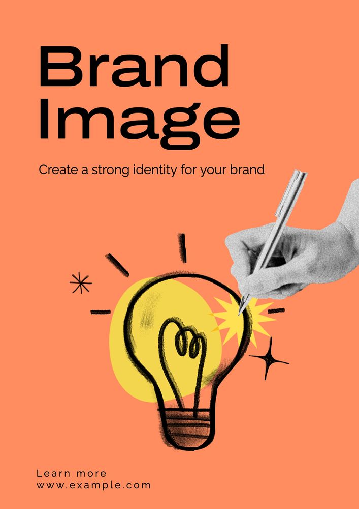 Brand image poster template and design