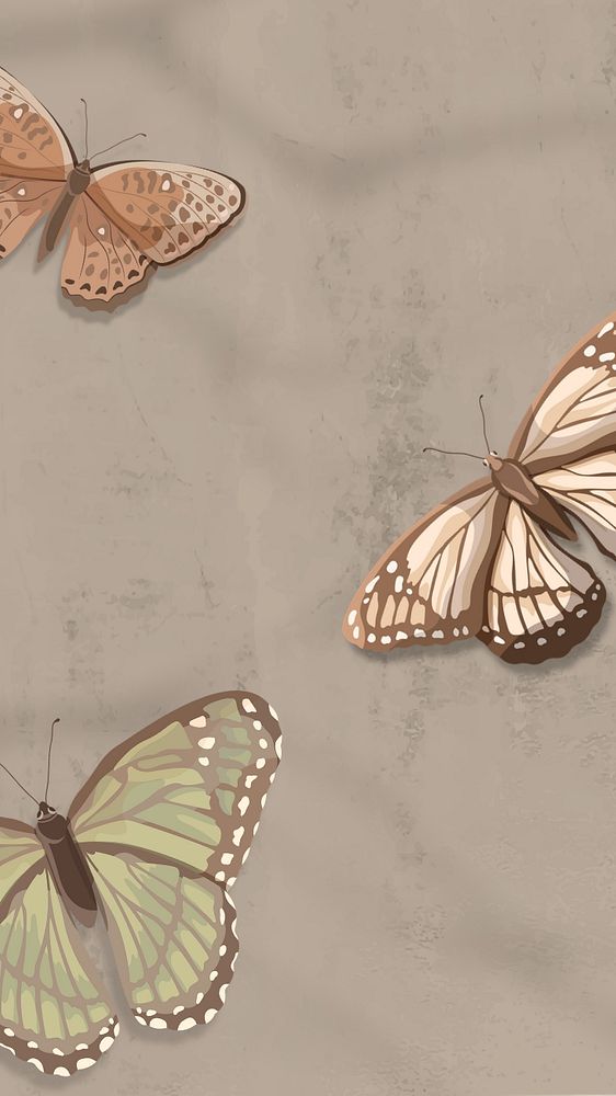 Editable butterfly nature   phone wallpaper