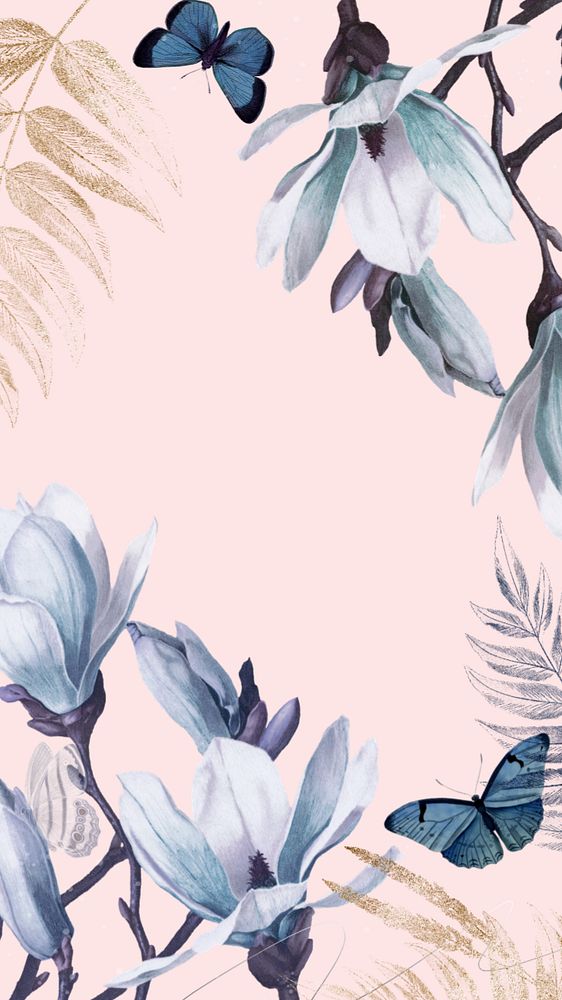 Spring aesthetic, pink iPhone wallpaper, editable design