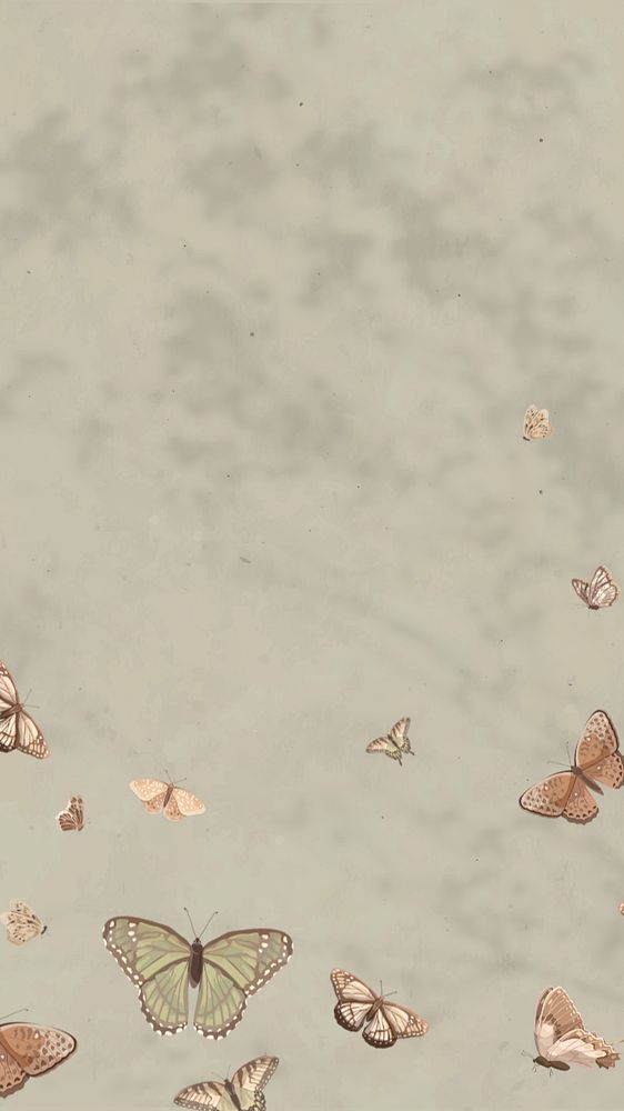 Editable butterfly nature   phone wallpaper