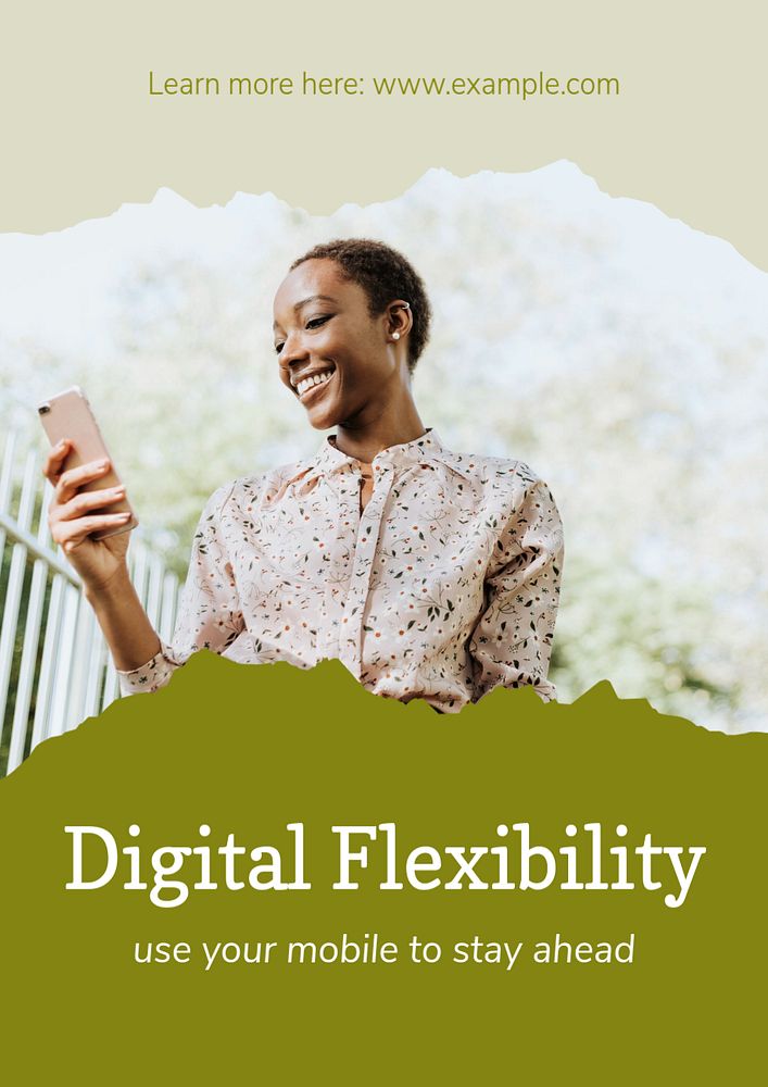 Digital flexibility  poster template, editable text & design