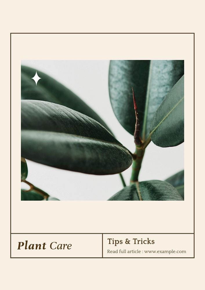 Plant care  poster template, editable text & design