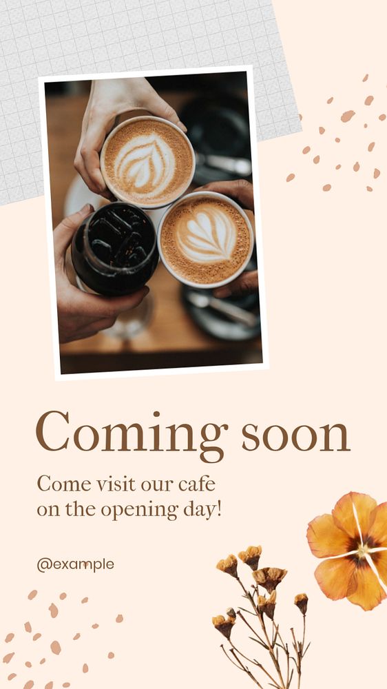 Coming soon  Instagram story template, editable text