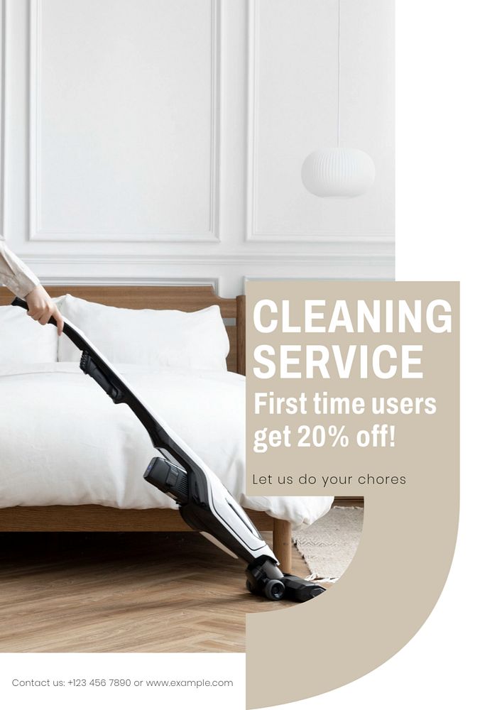 Cleaning service  poster template, editable text & design