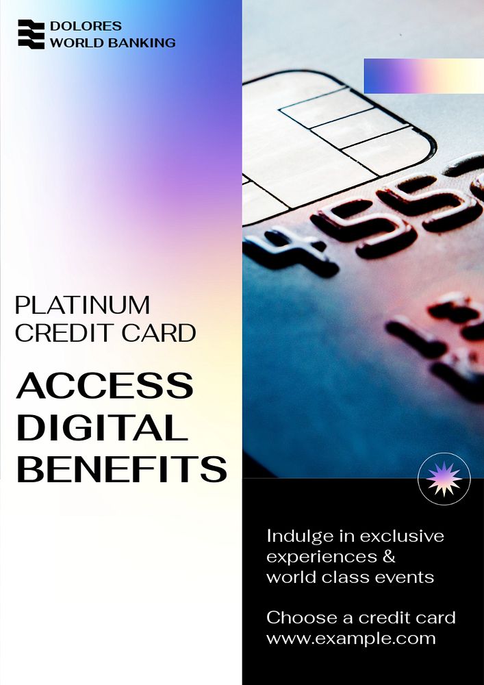 Digital benefits poster template, editable text and design