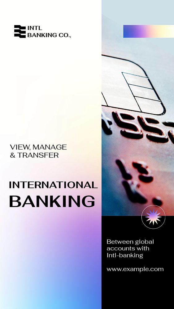 International banking Facebook story template, editable design