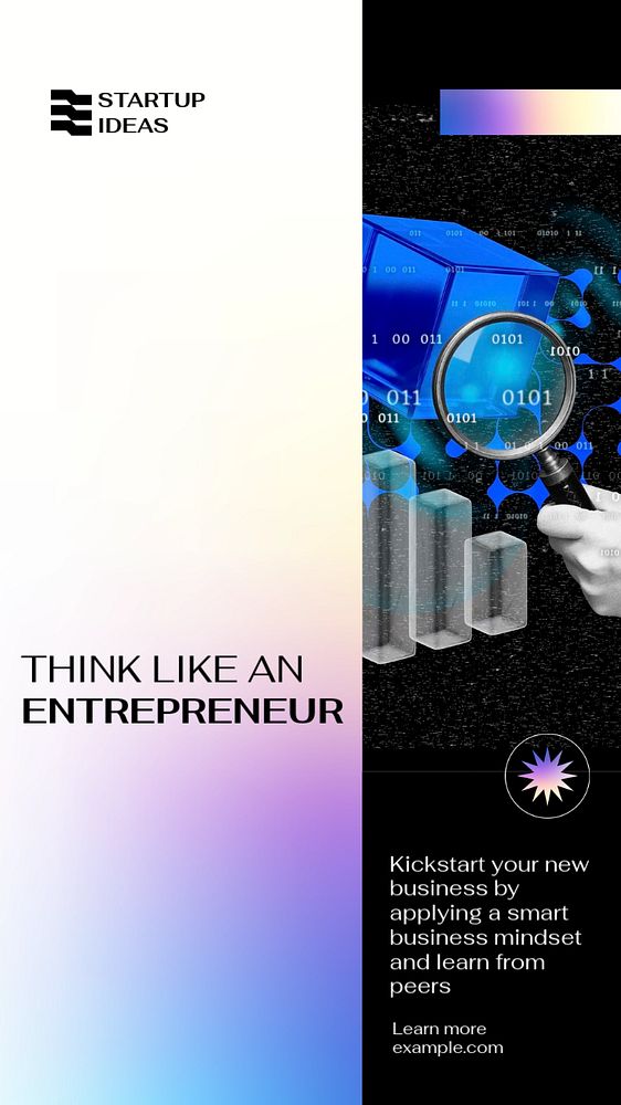 Startup & entrepreneur Instagram story template, editable text