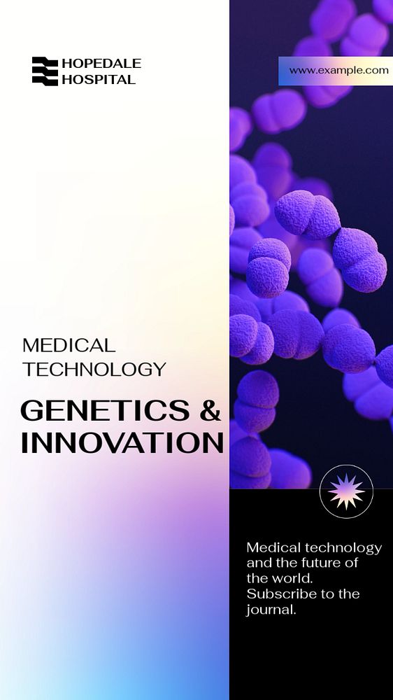 Genetics & innovation Facebook story template, editable design