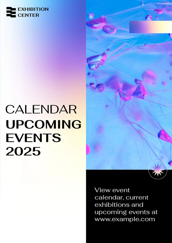 Upcoming events poster template, editable text and design