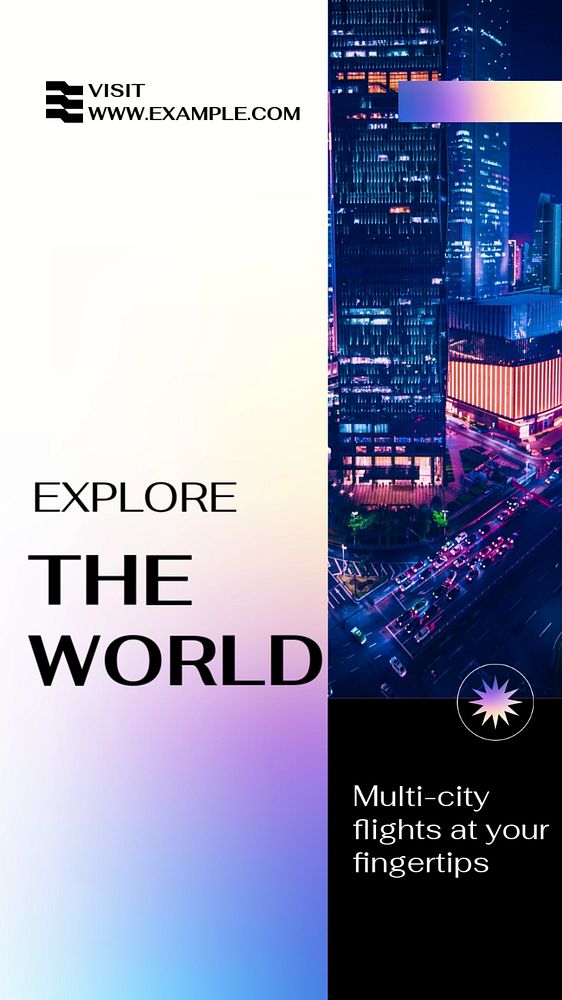 Travel the world social story template, editable Instagram design 