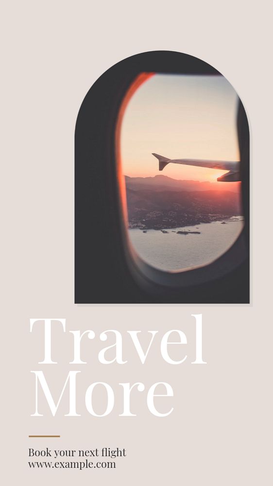 Travel service  Instagram story template, editable text