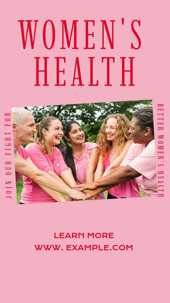 Women's health social story template, editable Instagram design 