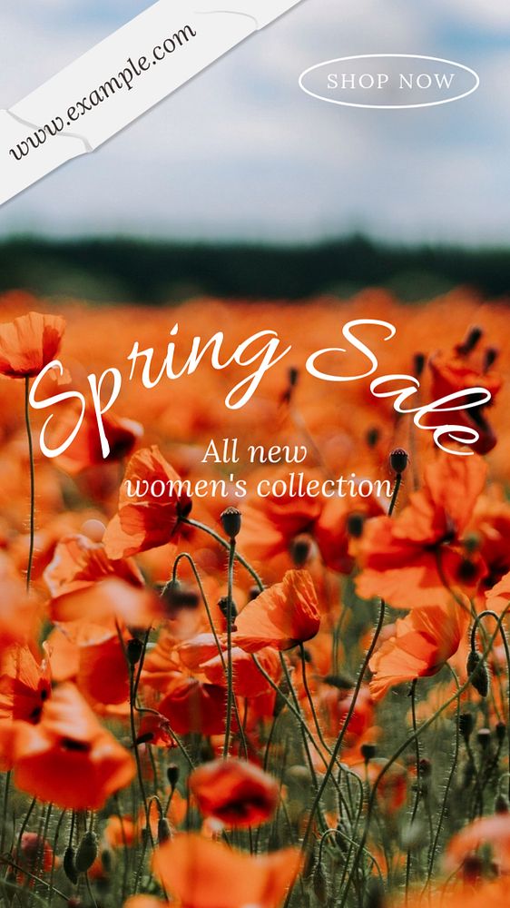 Spring sale social story template, editable design for Instagram