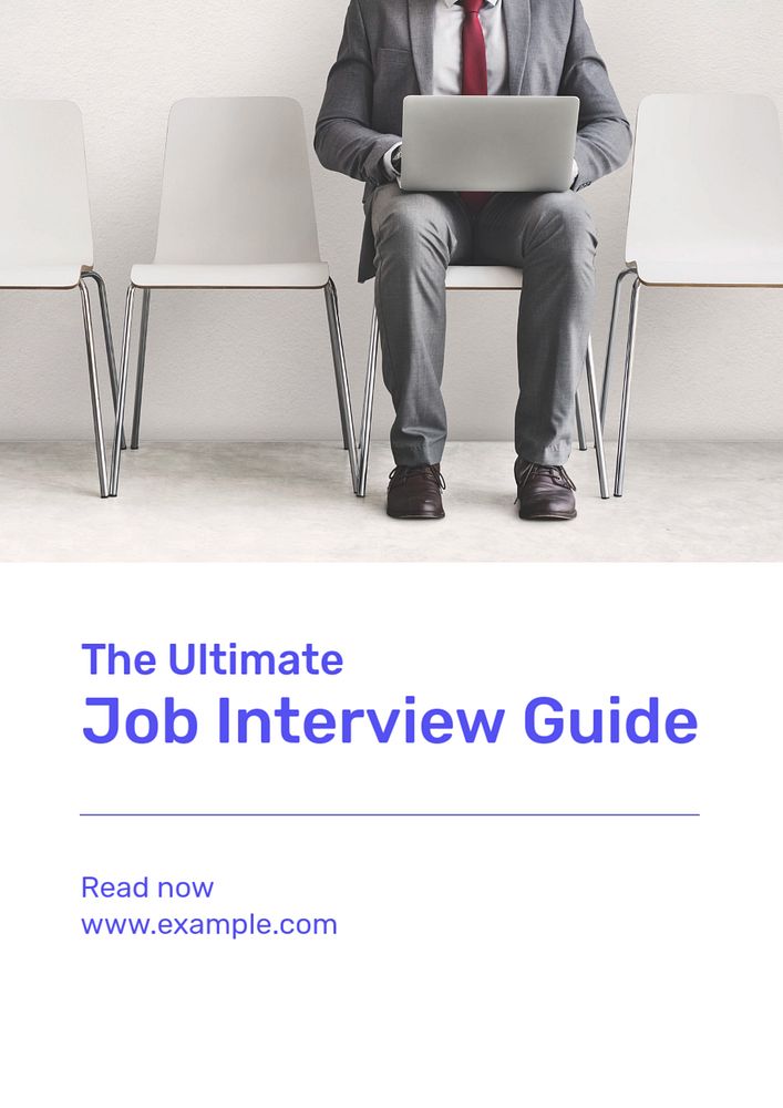 Job interview guide  poster template, editable text & design