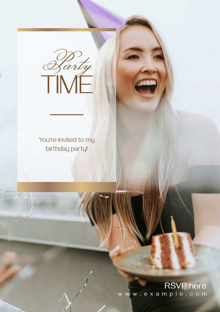 Party time  poster template, editable text & design