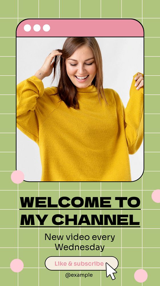 Welcome to my channel  Instagram story template, editable text