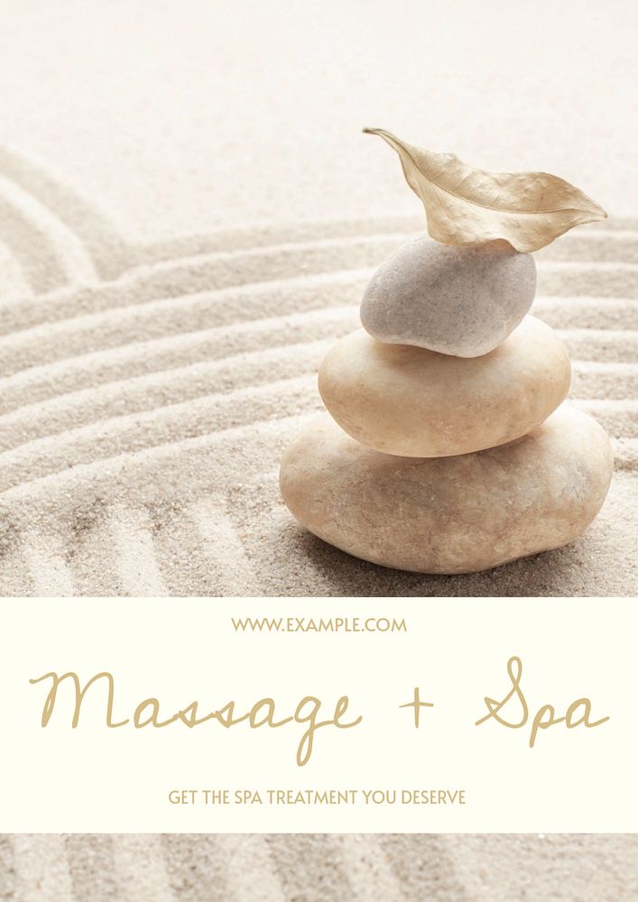 Massage & spa  poster template, editable text & design