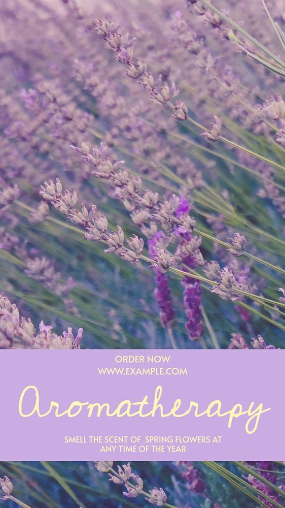 Aromatherapy shop  Instagram story template, editable text