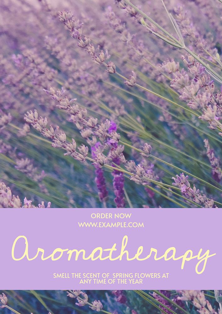 Aromatherapy shop poster template, editable text & design